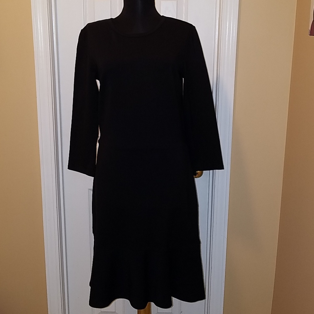 Banana Republic Black Flounce Hem Dress, size 6Tal